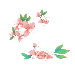 卡通感端午节花元素贴纸