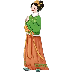中国风人物手绘系列-女生