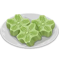 中国风传统美食糕点插画-鲜花饼
