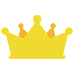 常规内容-图标系列扁平风黄色王冠装饰图标