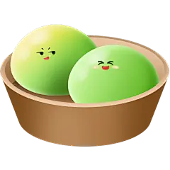 清明节可爱感粽叶青团碗组合元素