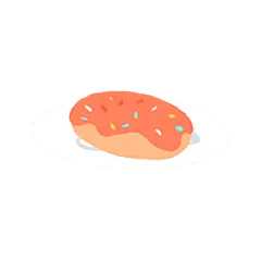 卡通感面包元素贴纸