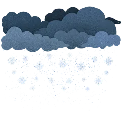 手绘-雪景元素-下雪