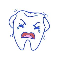 手绘-拟人牙齿口腔健康医疗贴纸5