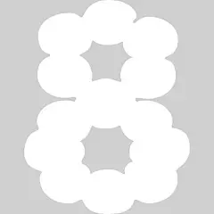 简单清爽云朵大字数字艺术字套系