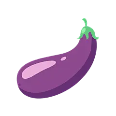 矢量-蔬菜美食元素贴纸-SVG-茄子