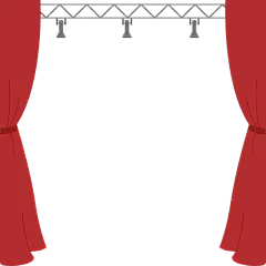 矢量风-扁平人物插画-舞台