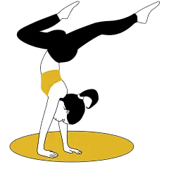 SVG-瑜伽人物描边元素贴纸