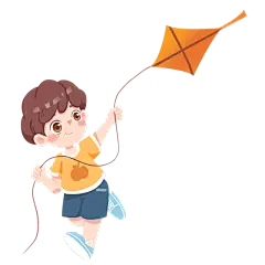 手绘风-儿童人物贴纸-男孩