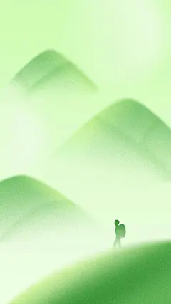 端午节弥散创意粽子山丘人物背景