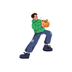 卡通感男元素贴纸