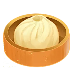 手绘-中国风美食贴纸-包子