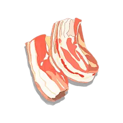 手绘风美食元素贴纸-五花肉