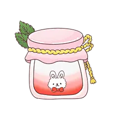 手绘-流行色描边美食元素贴纸5