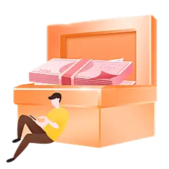 卡通感金融行业人物元素