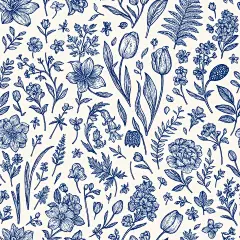 常规内容-植物系列插画风花朵背景