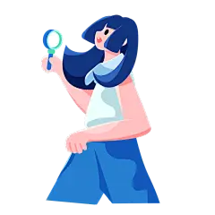 卡通感金融女人元素