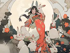 中秋节八月十五场景背景