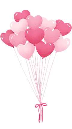 装饰系列插画风肌理感气球束元素