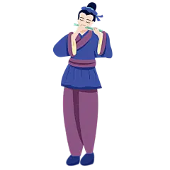 手绘-七夕人物元素-牛郎