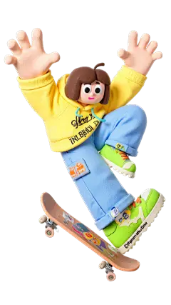 人物系列3D风肌理多巴胺活力运动人物元素