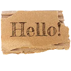 Teared Paper Text Sticker