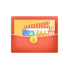 卡通感金融行业金币元素