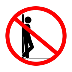 常规内容-图标系列扁平风禁止背靠图标元素