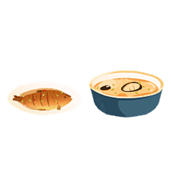 卡通感母亲节食物元素贴纸