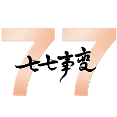 七七事变简约立体光感粗体数字艺术字