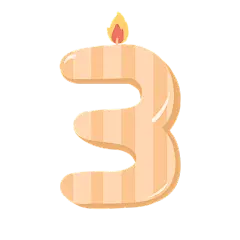 生日蜡烛数字贴纸2