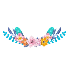 卡通感护士节花元素贴纸