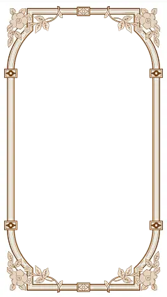 常规内容-边框系列中国风插画花卉单个边框