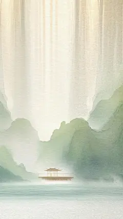 中国风系列国风山水画背景
