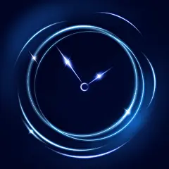 常规通用蓝色时钟光圈元素贴纸