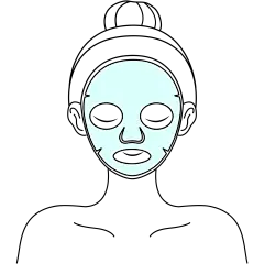 图标系列插画风面膜按摩步骤ICON元素