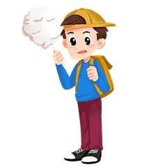手绘肌理-游乐场人贴纸-棉花糖
