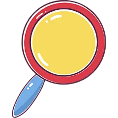 办公文具-卡通手绘svg贴纸-放大镜