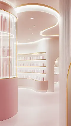 618双11双十一双十二双12通用简约室内美妆直播间背景