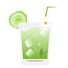 手绘-手绘渐变水果汁贴纸-芭乐