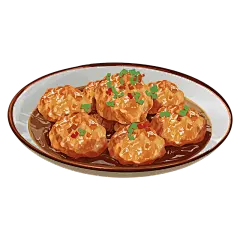 手绘炸丸子中秋各地食物元素