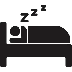 图标系列扁平风黑色床铺睡眠元素