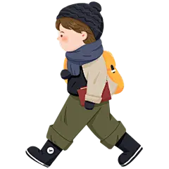 手绘儿童卡通人物插画-小男孩