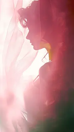 三八妇女节女神节女王节唯美浪漫人物剪影背景图片素材
