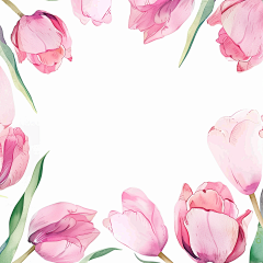 Mother's Day Soft and Elegant Pink Tulip Flowers Floral Background