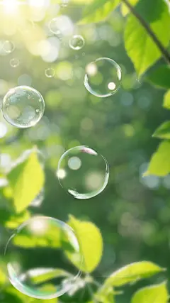 小暑大暑（AI）-2506TFJ-光感肌理抽象光斑泡泡背景-AI套系|背景图片（单层）