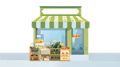 常规内容-建筑系列扁平风房子店铺建筑元素