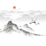 水墨山水中国风背景4