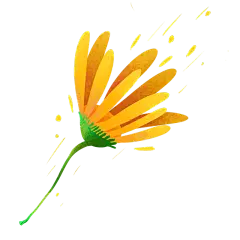 【微商】手绘菊花营销秋分贴纸