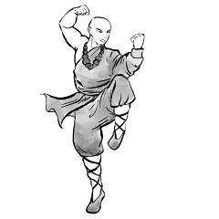 中国风-水墨武侠人物插画贴纸5